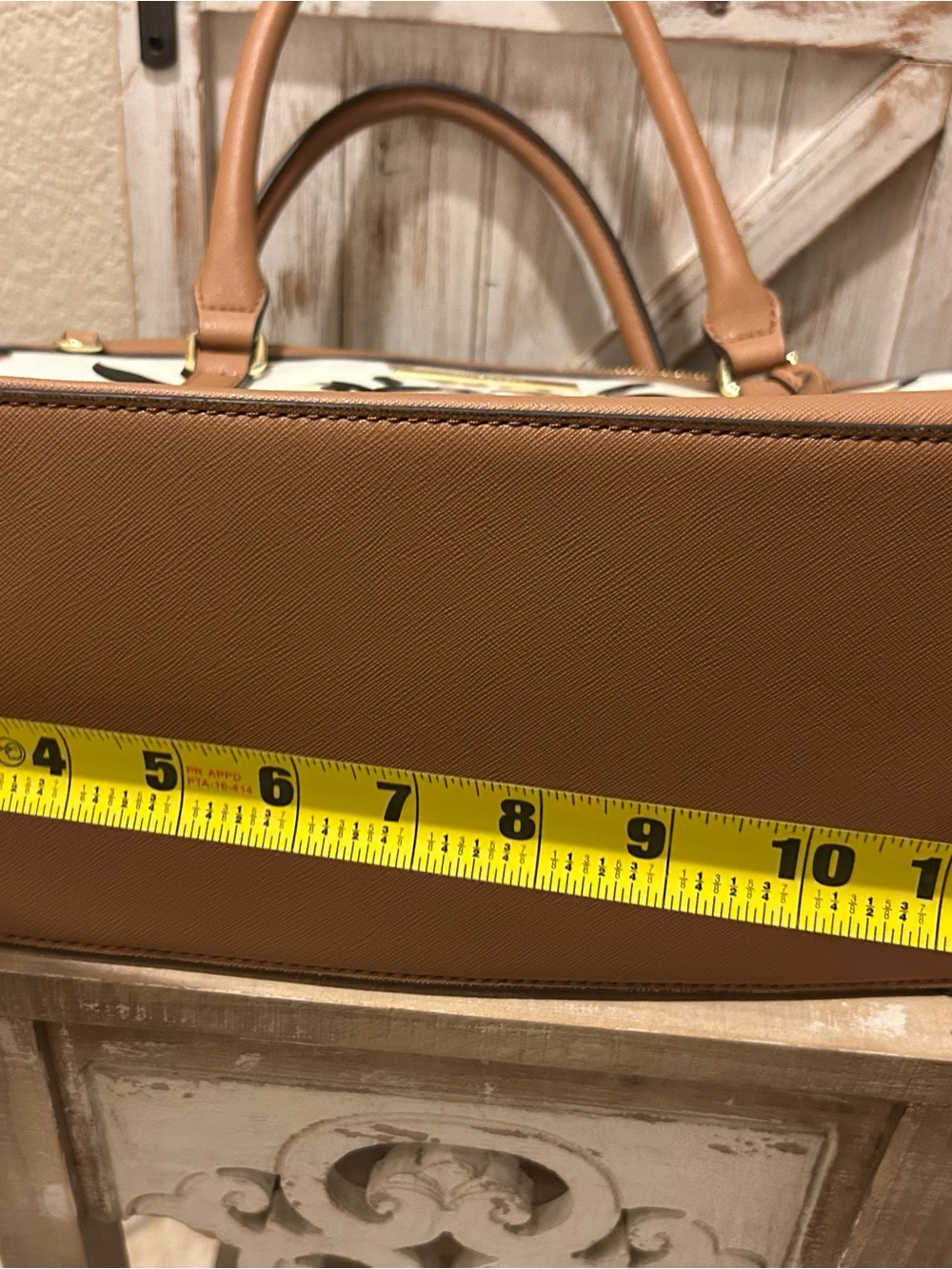 Anne Klein Floral Dome Satchel Bag Cream Tan Brown NEW - Picture 9 of 9